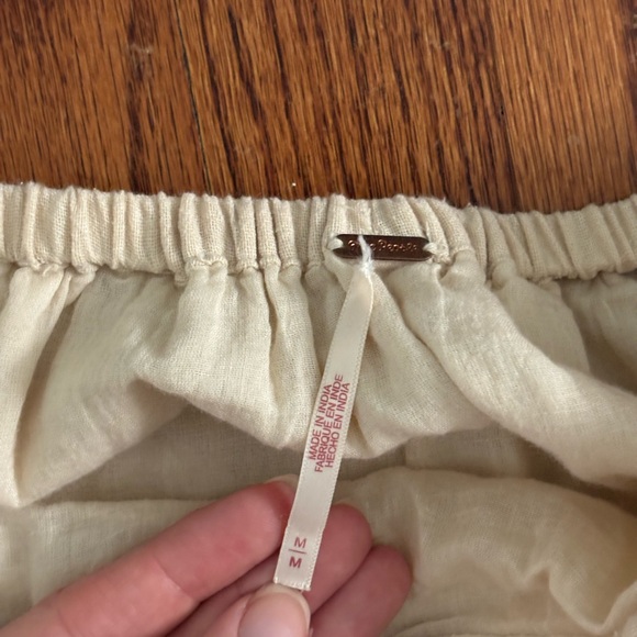 Free People Tan Cream Beige Tiered Boho Maxi Skirt - Picture 4 of 6